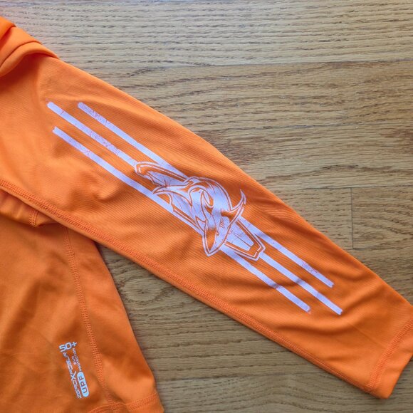 Boy's Rash Guard | Size 7-8 | Long Sleeves Hood Orange EUC - Picture 3 of 5